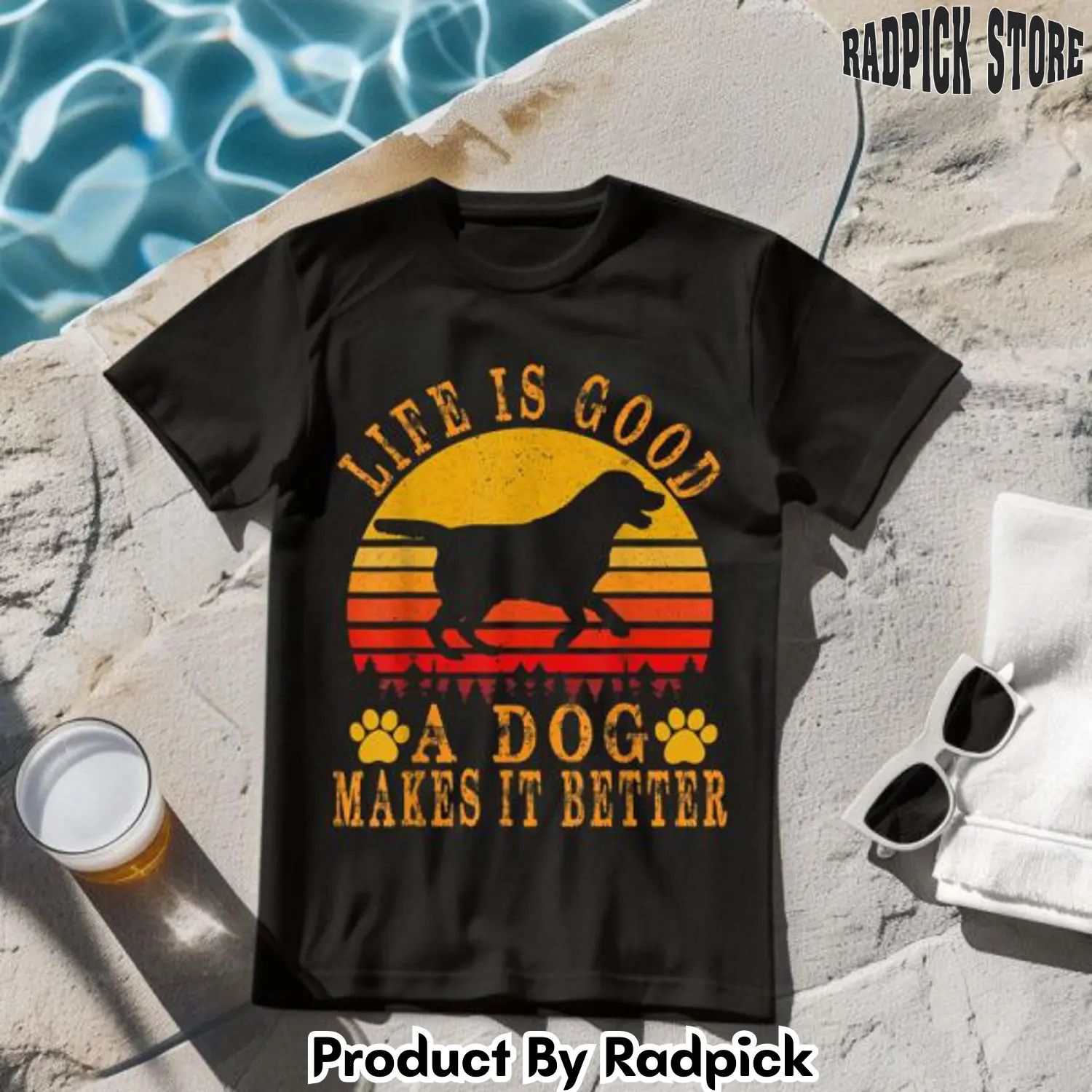Life is good a dog makes it better tshirt rp2639767